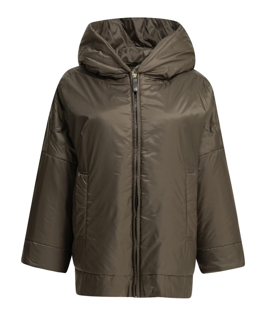 MAX MARA Коричневая полиэстеровая куртка, фото 1
