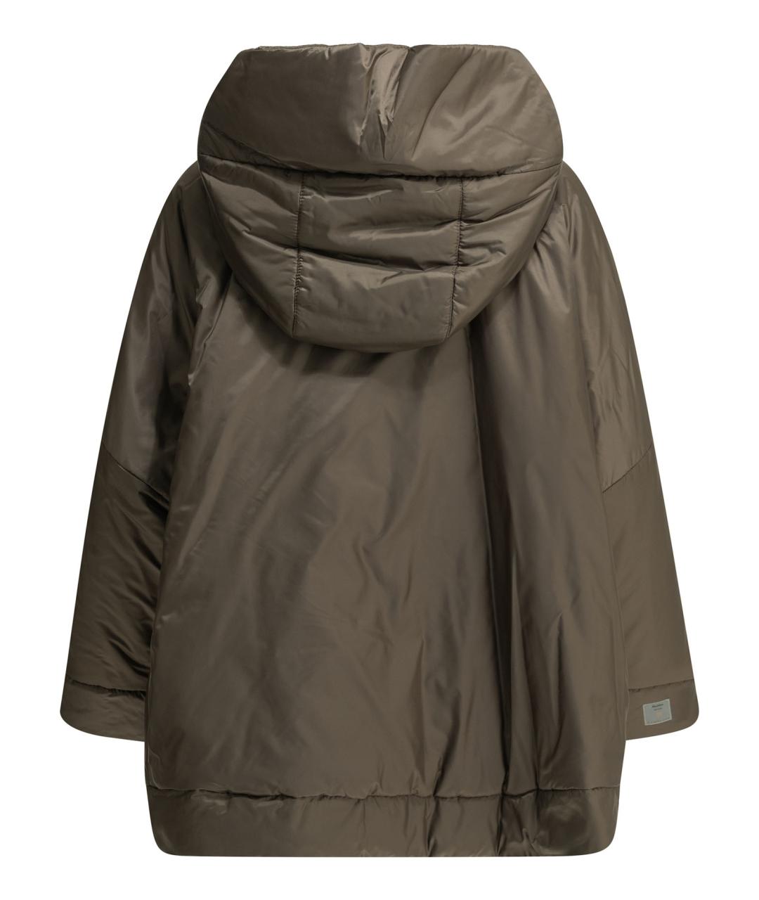 MAX MARA Коричневая полиэстеровая куртка, фото 2