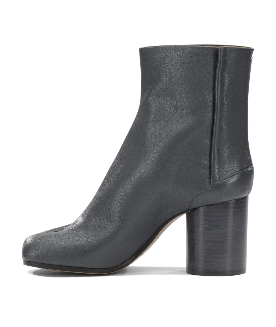 MAISON MARGIELA Серые кожаные ботинки, фото 3