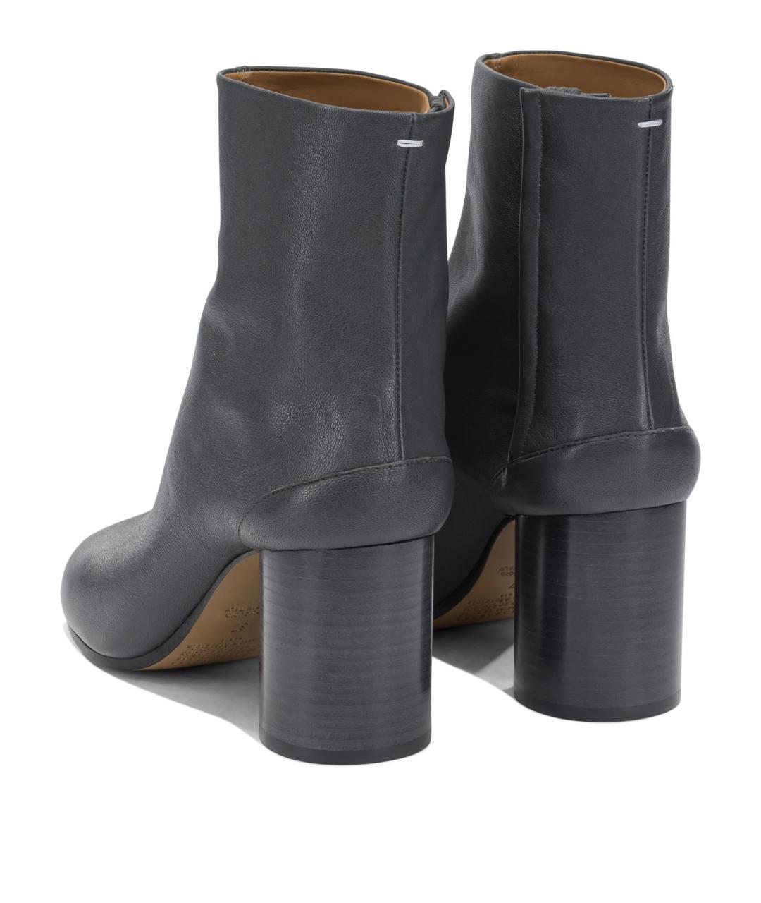 MAISON MARGIELA Серые кожаные ботинки, фото 4