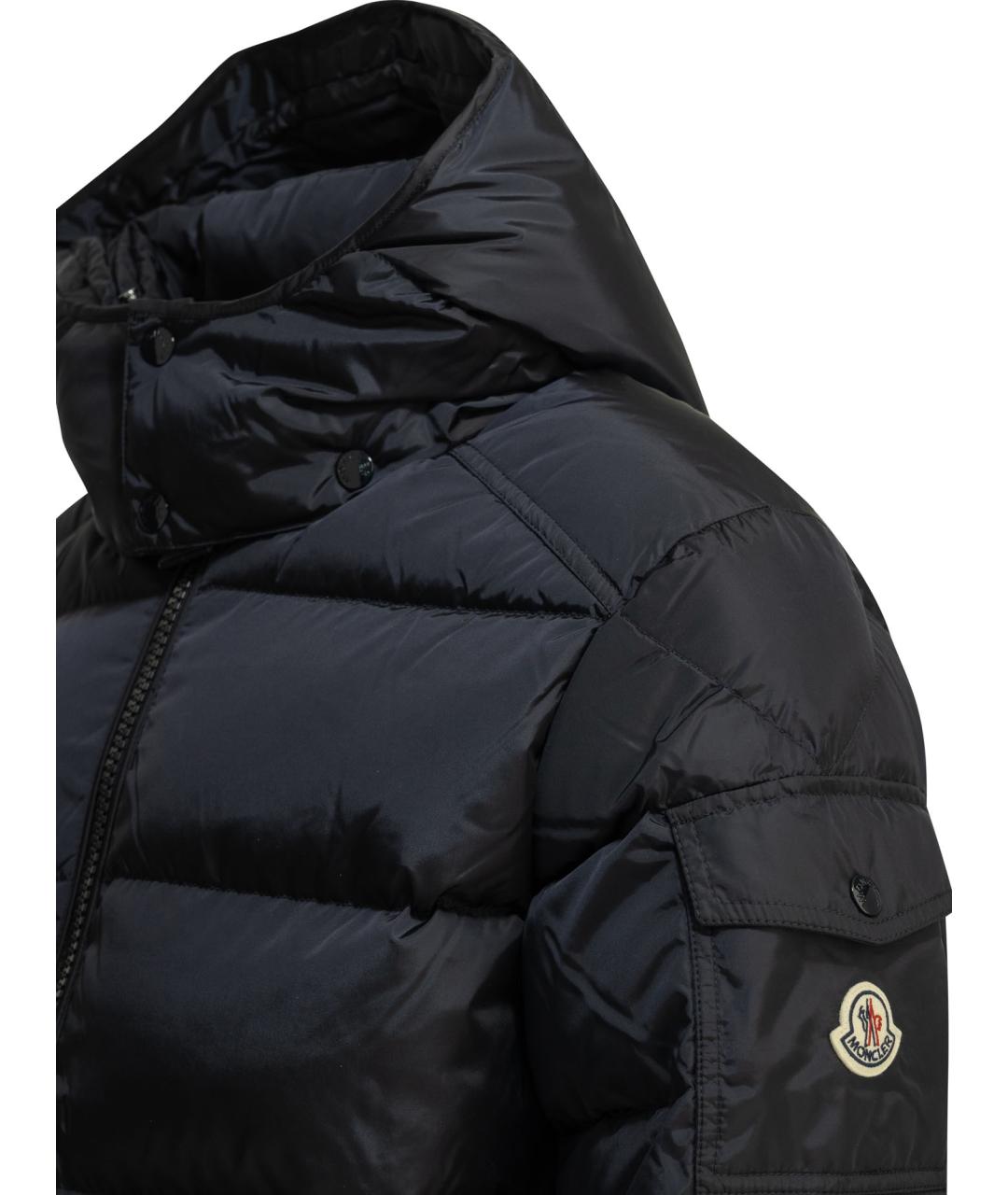 MONCLER Синий полиамидовый пуховик, фото 3