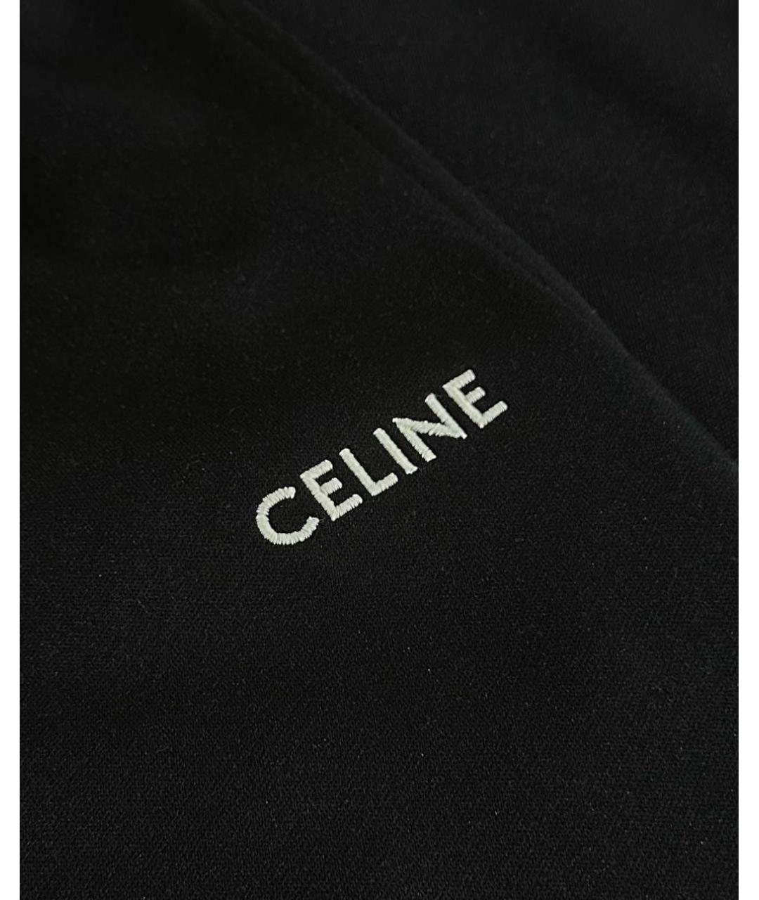CELINE Черные полиэстеровые повседневные брюки, фото 4