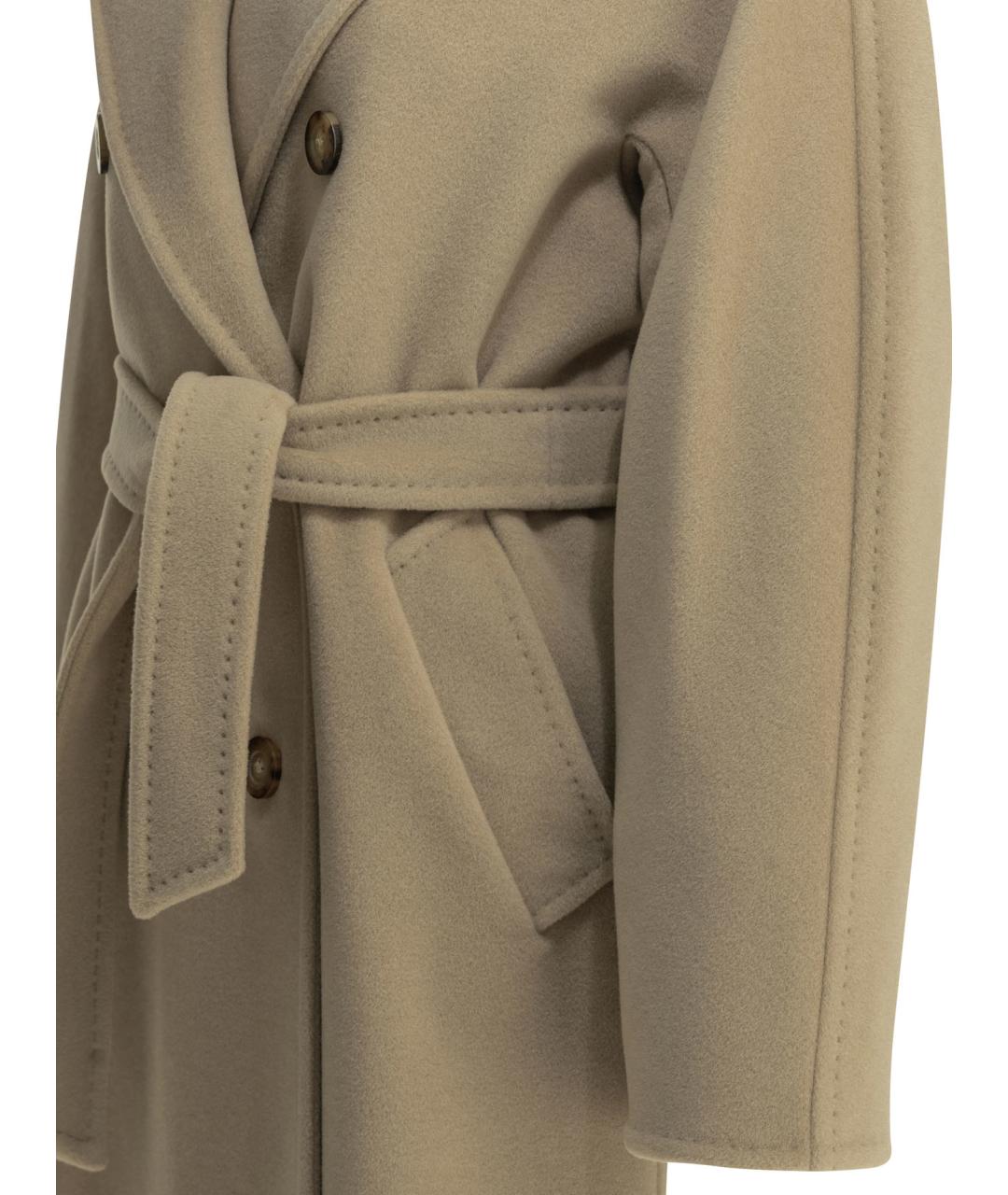 MAX MARA Бежевое шерстяное пальто, фото 4