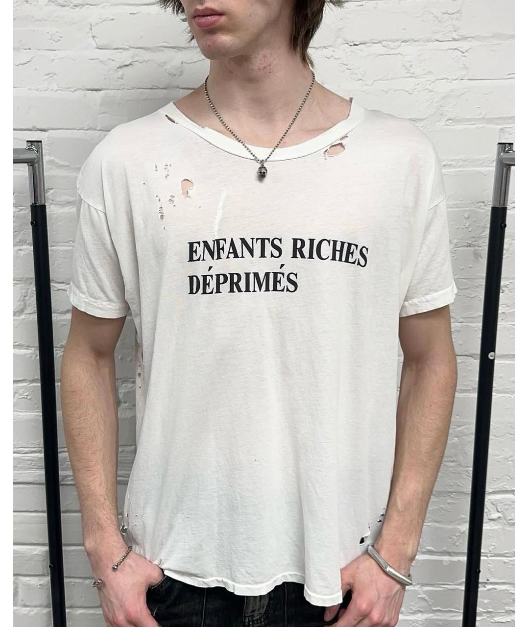 Enfants Riches Déprimés Белая хлопковая футболка, фото 4