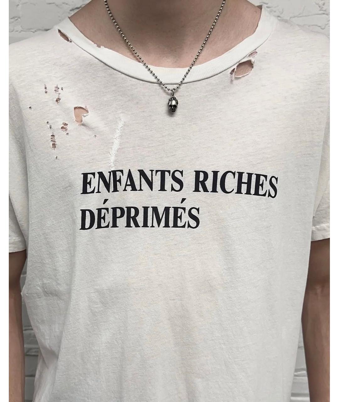 Enfants Riches Déprimés Белая хлопковая футболка, фото 5
