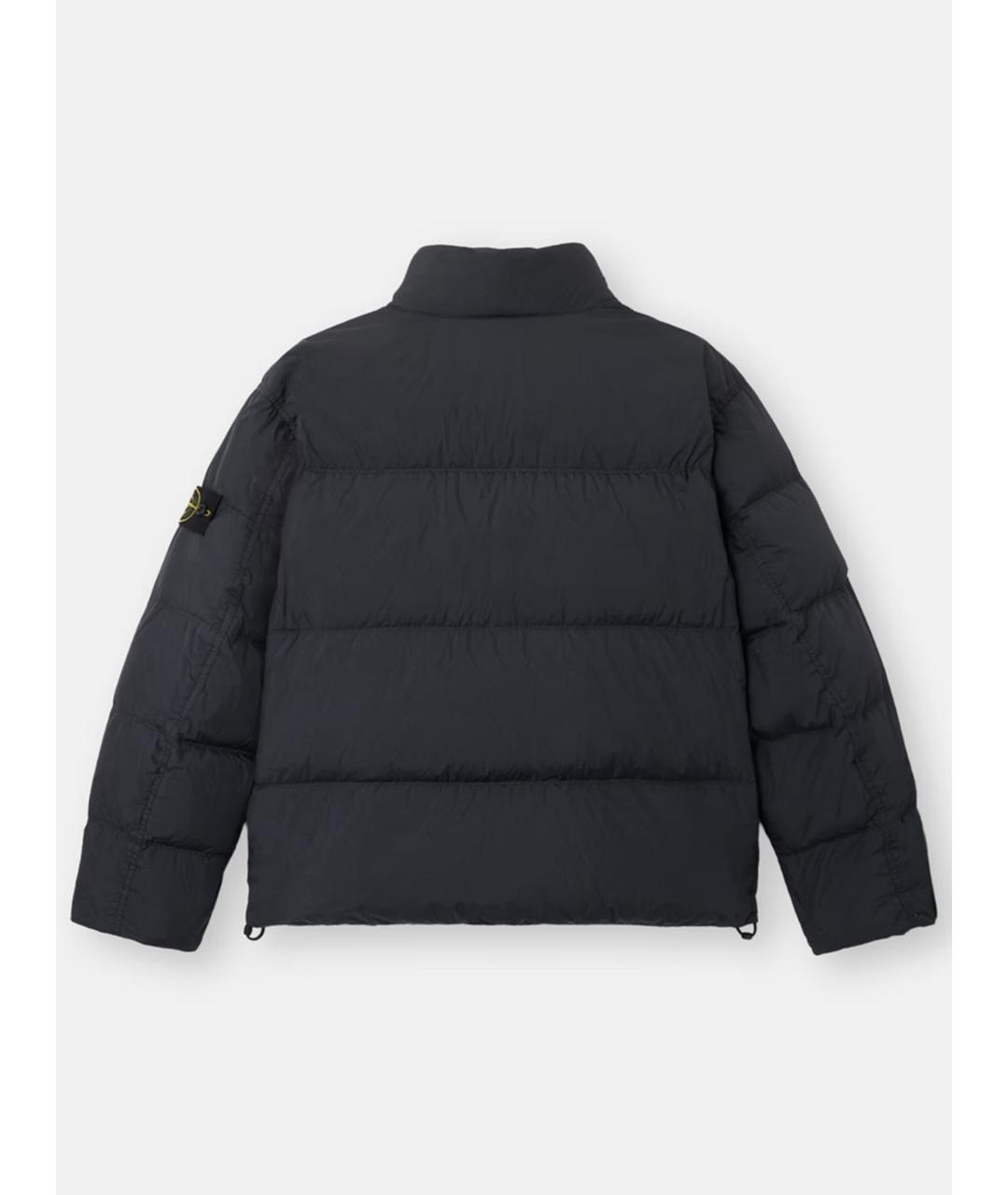 STONE ISLAND Черный нейлоновый пуховик, фото 7