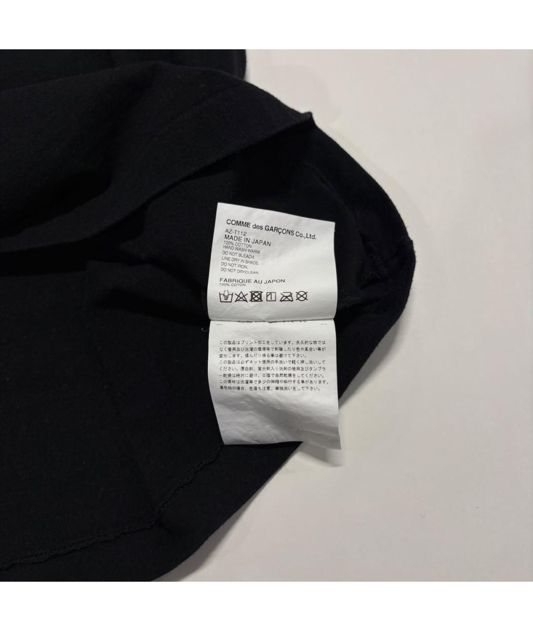 COMME DES GARÇONS PLAY Черная хлопковая футболка, фото 6