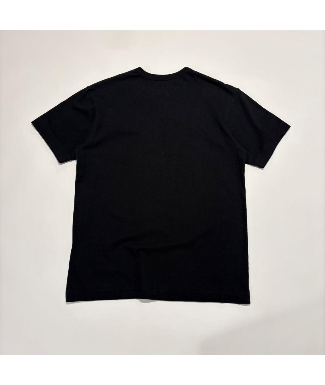 COMME DES GARÇONS PLAY Черная хлопковая футболка, фото 3
