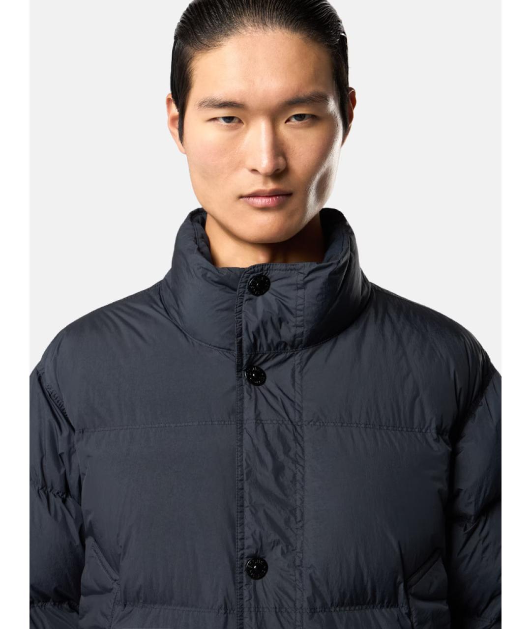 STONE ISLAND Синяя полиамидовая куртка, фото 4