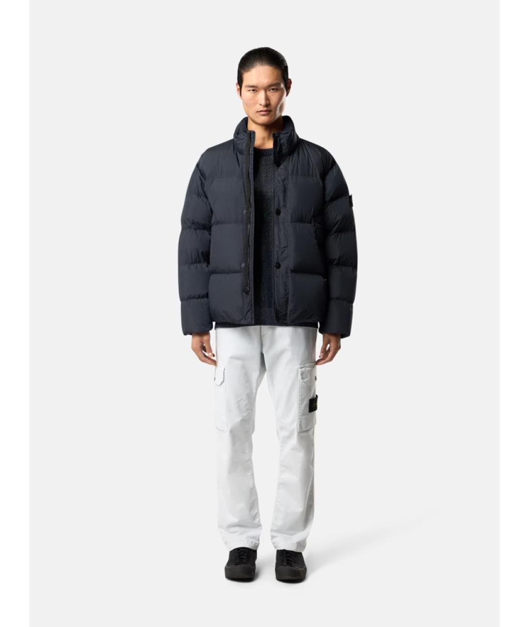 STONE ISLAND Синяя полиамидовая куртка, фото 2