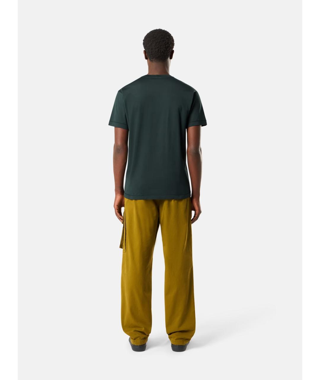 STONE ISLAND Зеленая хлопковая футболка, фото 3
