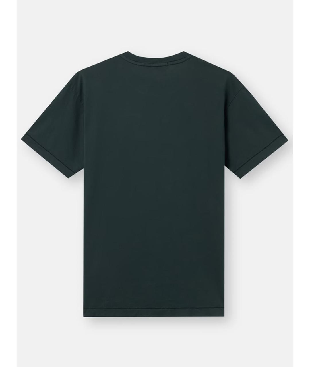 STONE ISLAND Зеленая хлопковая футболка, фото 6