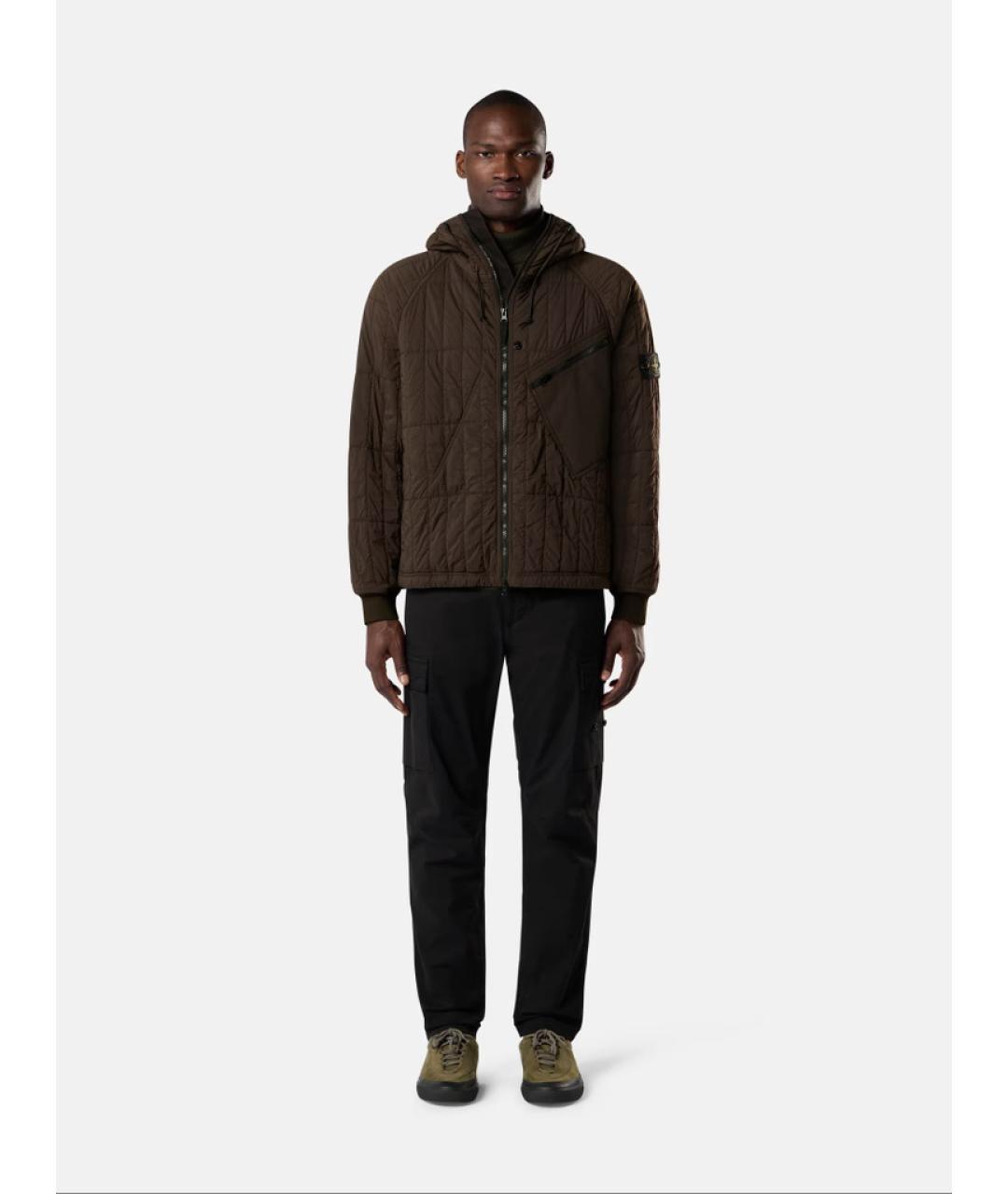 STONE ISLAND Серая нейлоновая куртка, фото 3