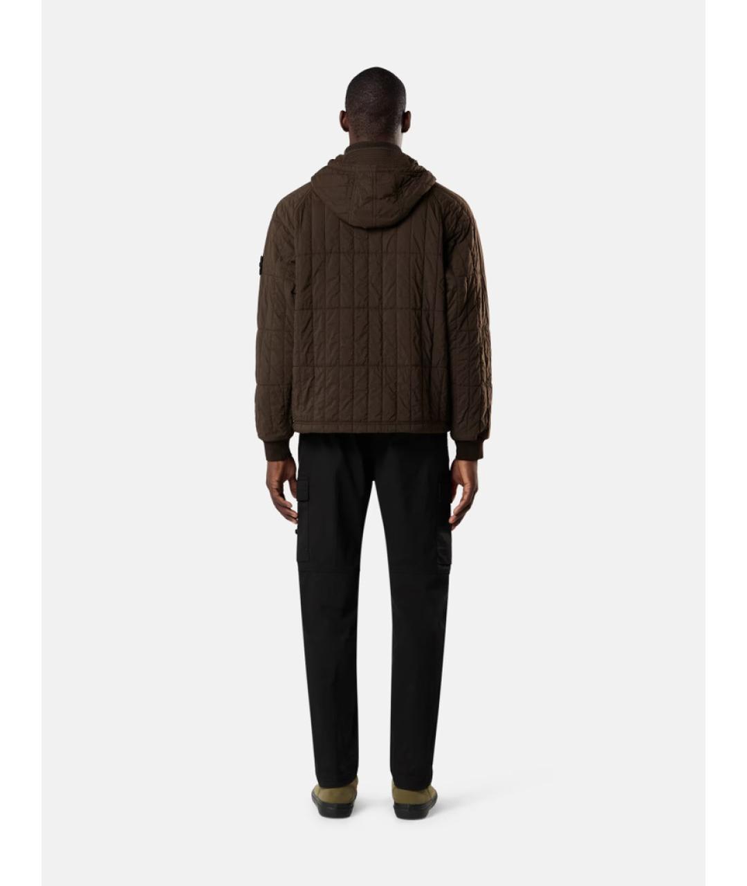 STONE ISLAND Серая нейлоновая куртка, фото 7