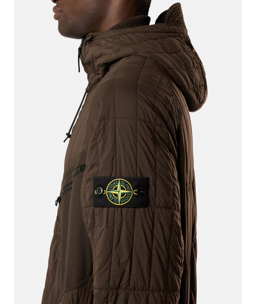 STONE ISLAND Серая нейлоновая куртка, фото 4