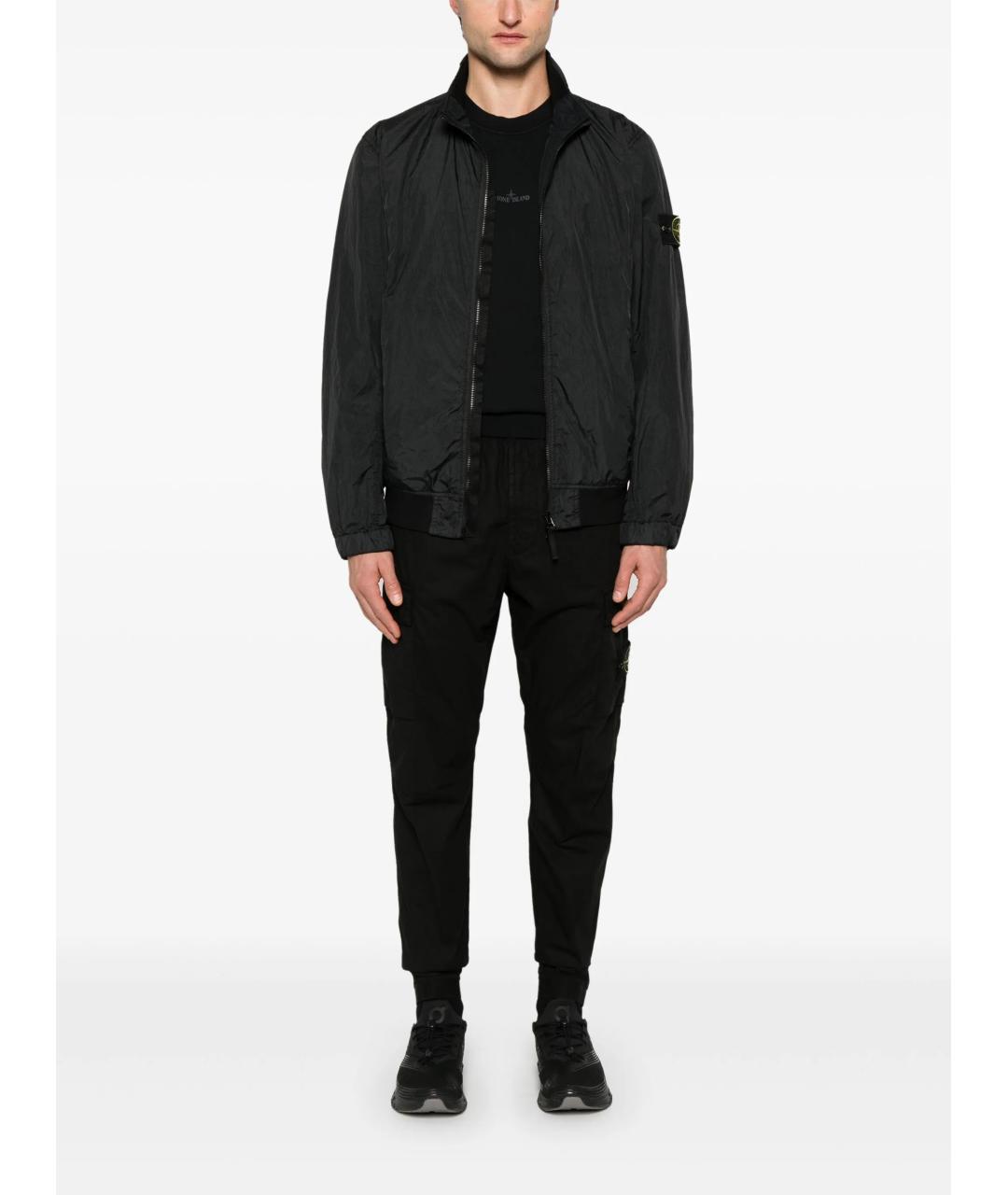 STONE ISLAND Черная нейлоновая куртка, фото 2