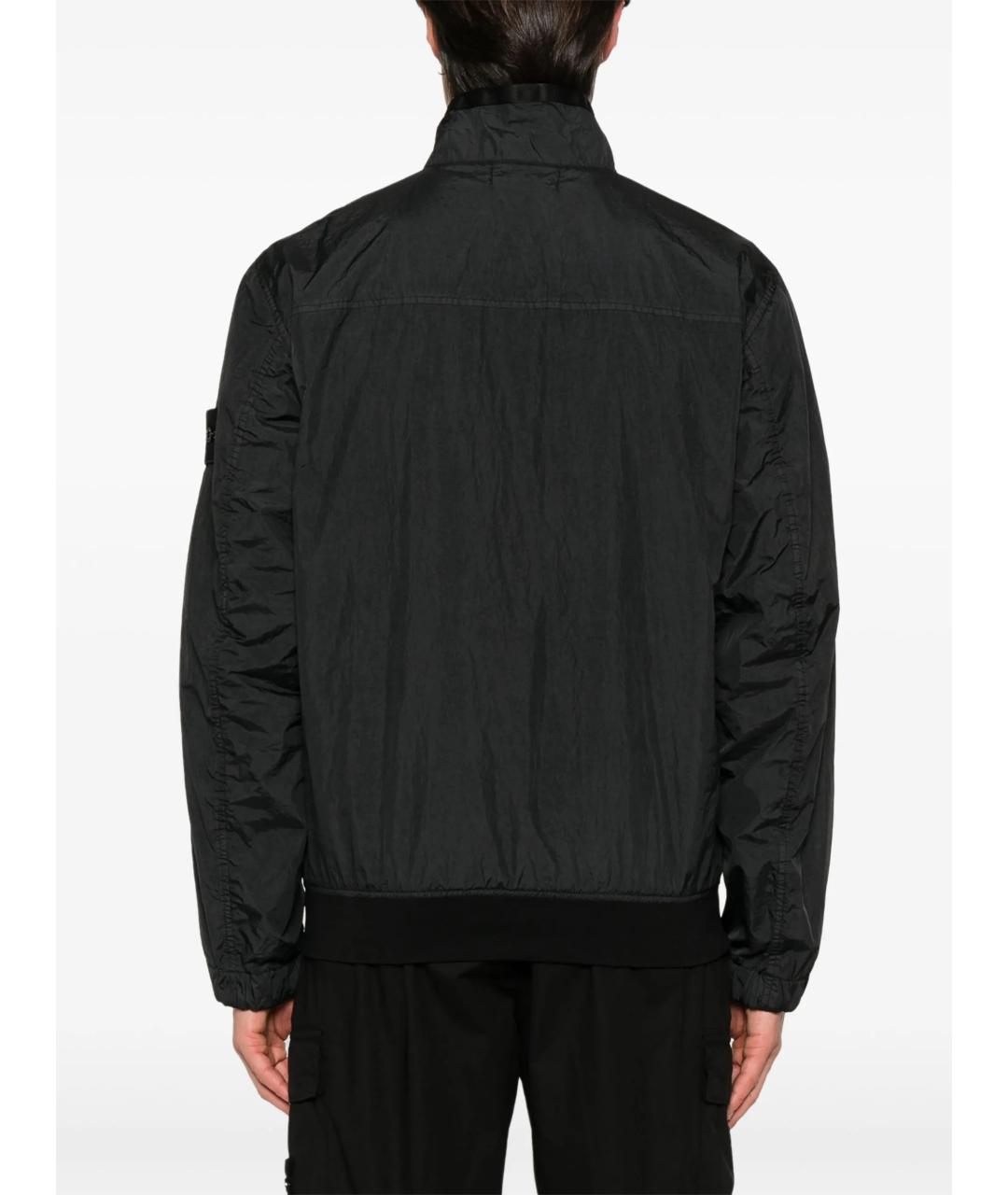 STONE ISLAND Черная нейлоновая куртка, фото 4