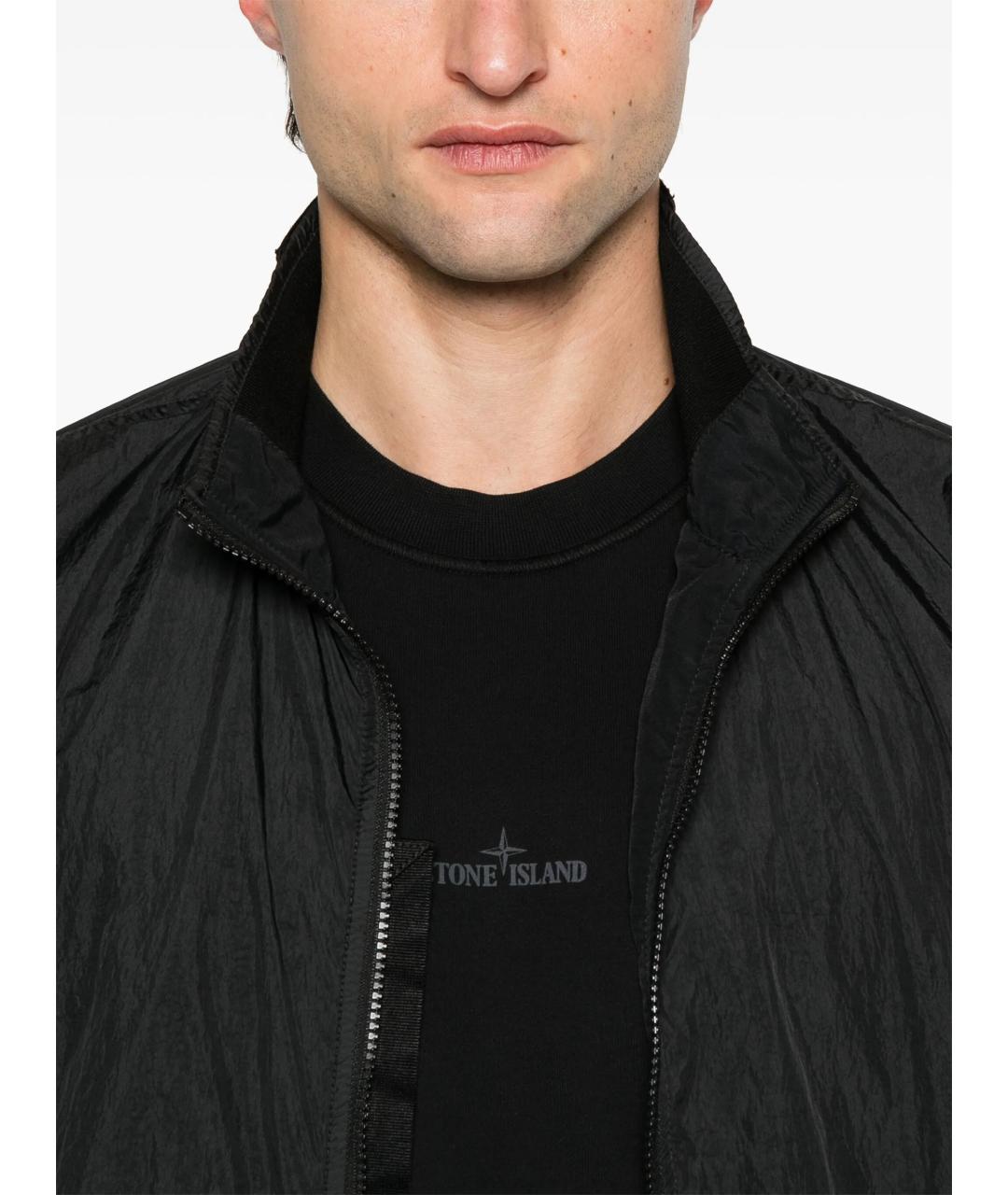 STONE ISLAND Черная нейлоновая куртка, фото 5
