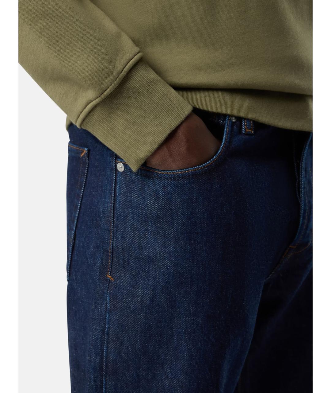 STONE ISLAND Синие хлопковые прямые джинсы, фото 4