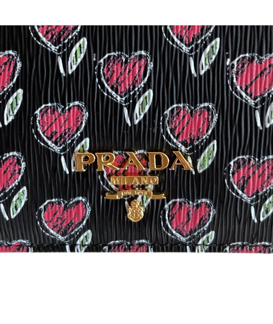 PRADA Черный кожаный кошелек, фото 4