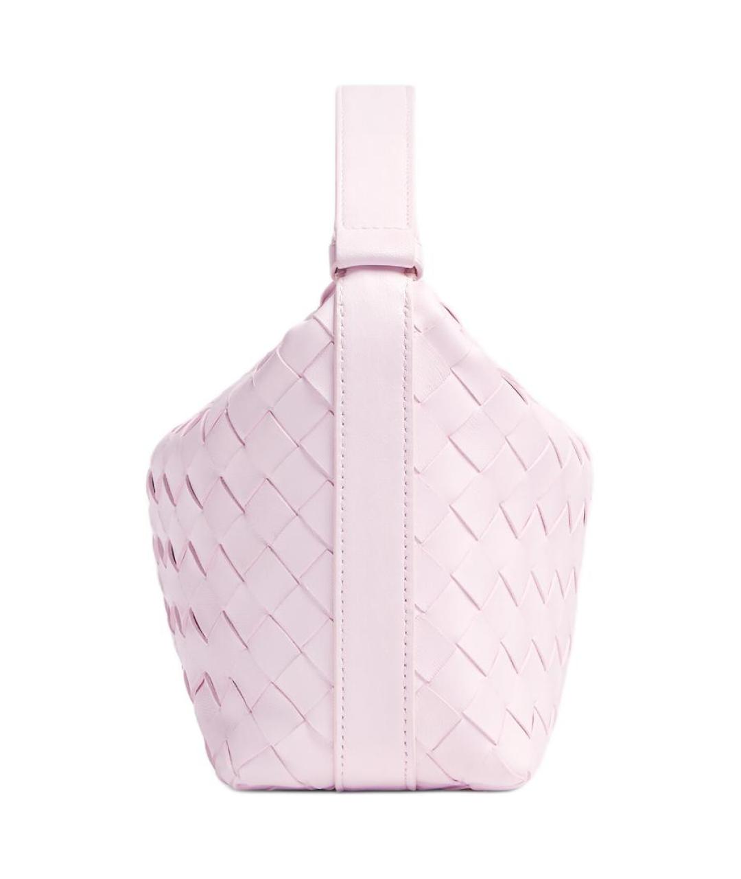 BOTTEGA VENETA Розовая кожаная сумка через плечо, фото 2