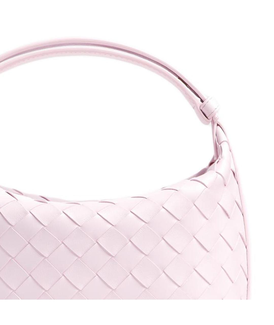 BOTTEGA VENETA Розовая кожаная сумка через плечо, фото 4