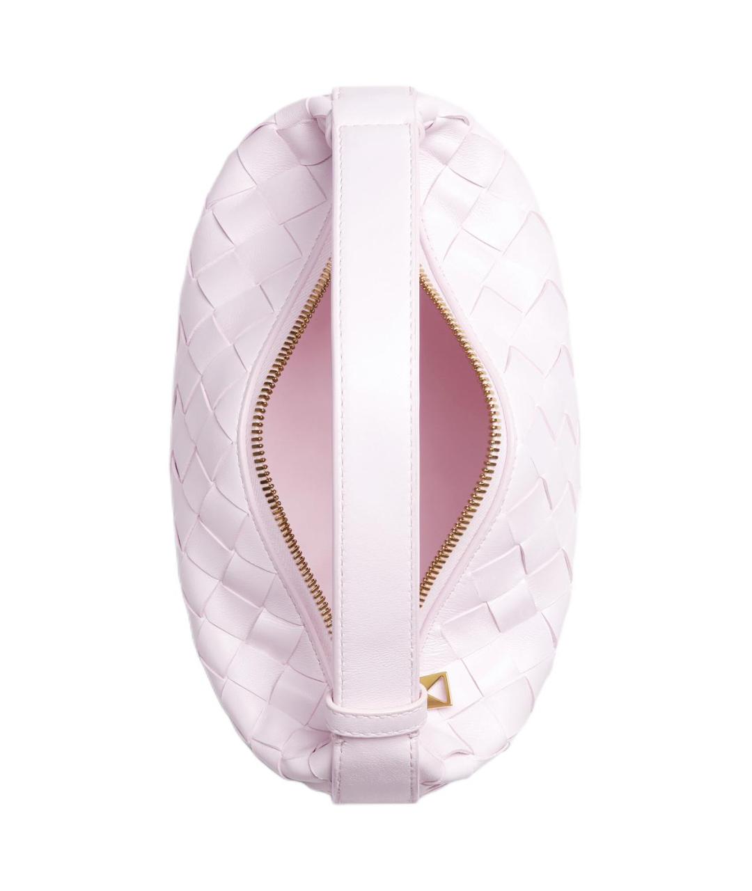 BOTTEGA VENETA Розовая кожаная сумка через плечо, фото 3
