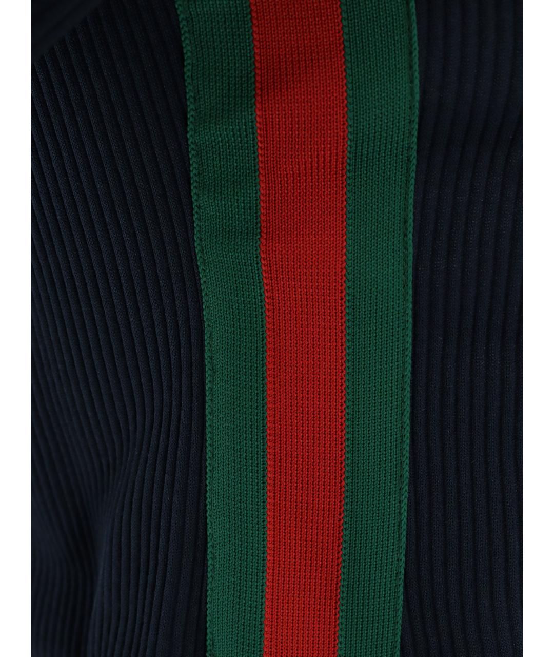 GUCCI Темно-синий полиэстеровый кардиган, фото 3