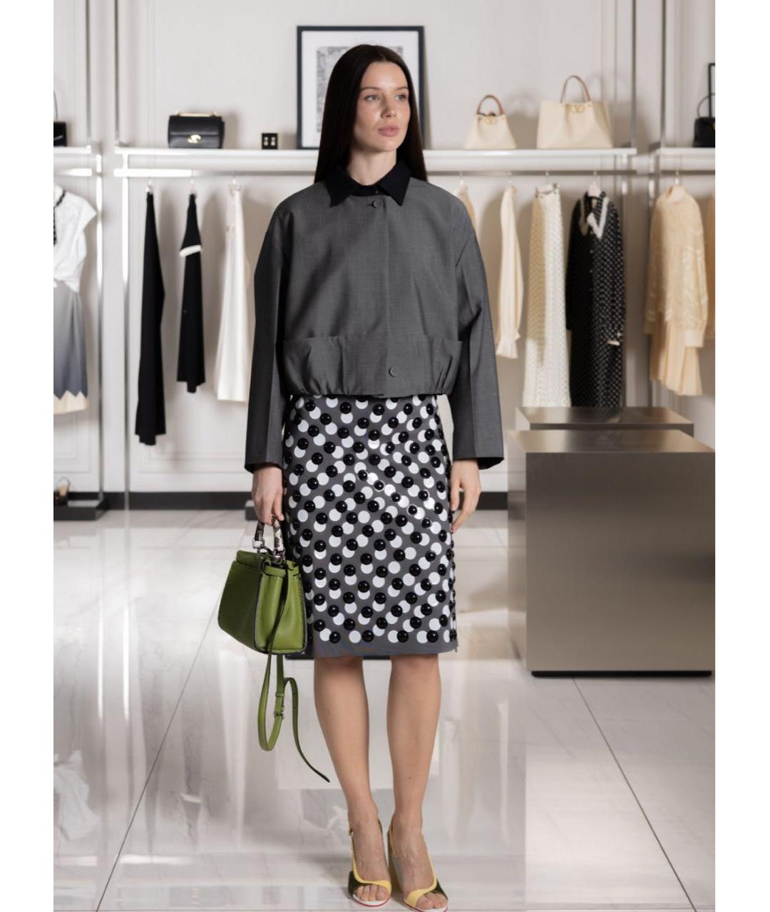 FENDI Серая шерстяная куртка, фото 6