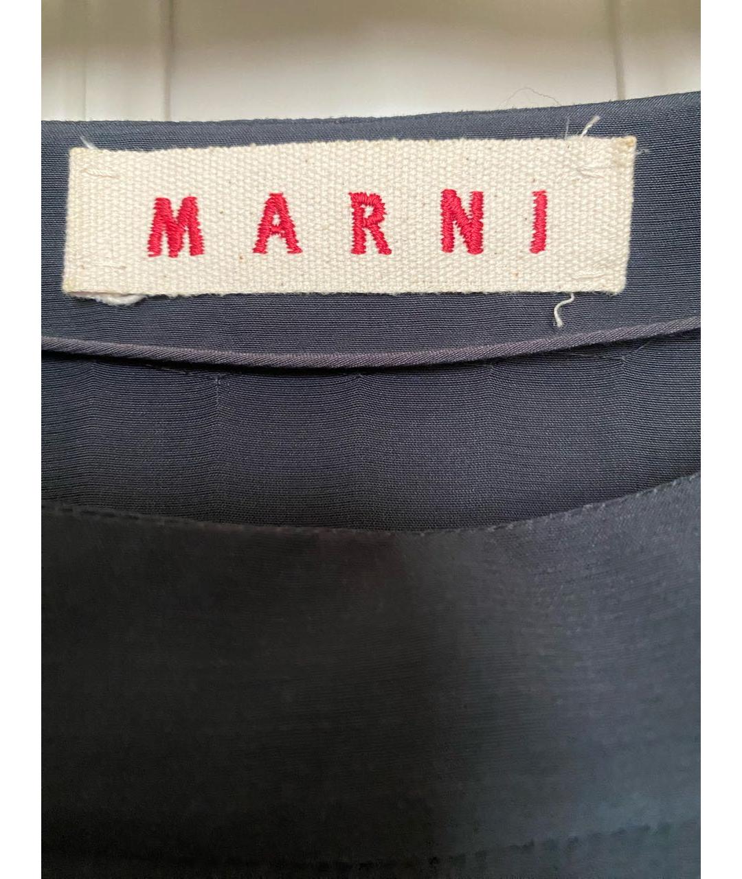 MARNI Антрацитовая вискозная блузы, фото 2