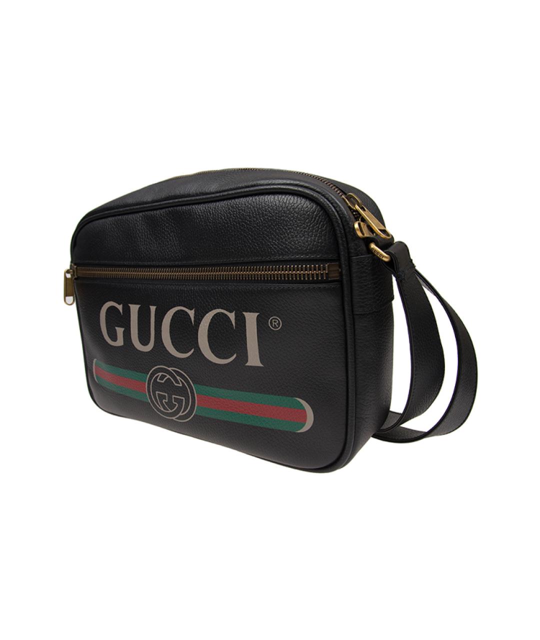 GUCCI Черная кожаная сумка на плечо, фото 2