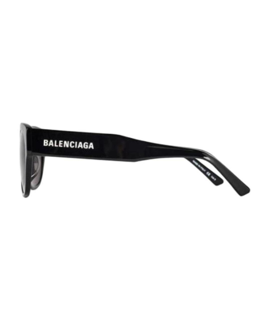 BALENCIAGA Черные пластиковые солнцезащитные очки, фото 3