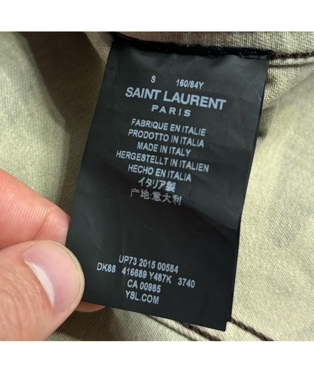 SAINT LAURENT Хаки деним куртка, фото 5
