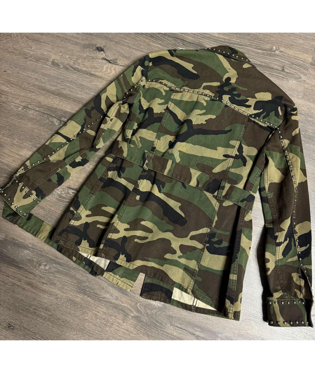 SAINT LAURENT Хаки деним куртка, фото 2