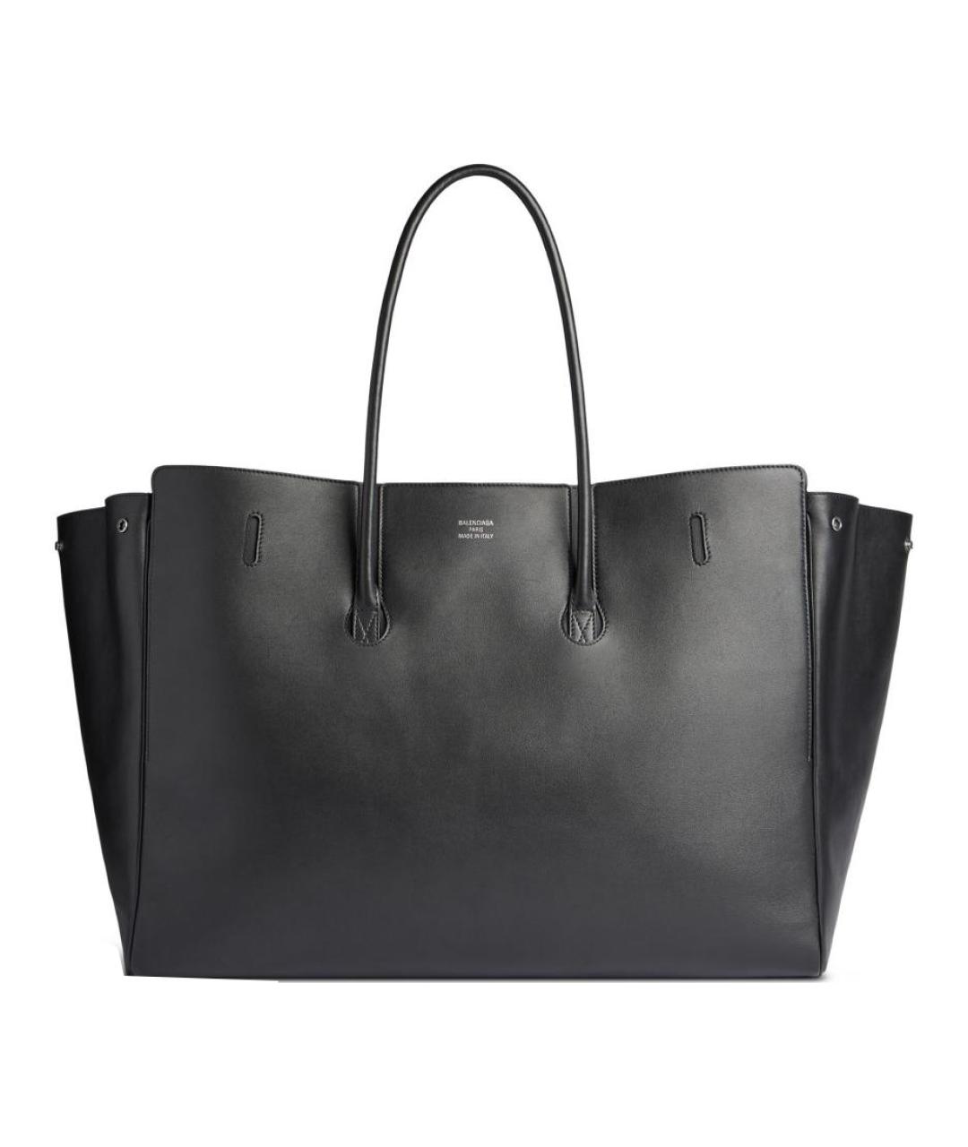 BALENCIAGA Черная кожаная сумка тоут, фото 4