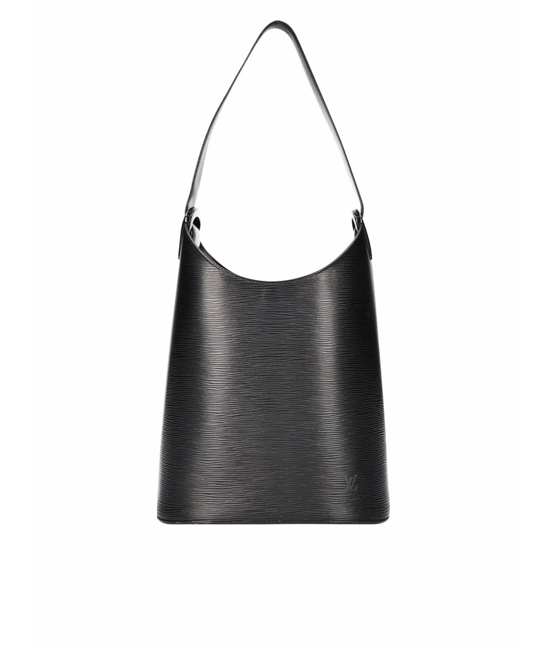LOUIS VUITTON Черная кожаная сумка тоут, фото 1