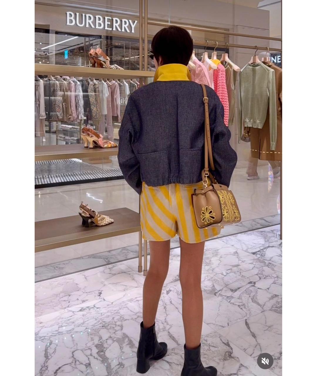 FENDI Темно-синяя льняная куртка, фото 6