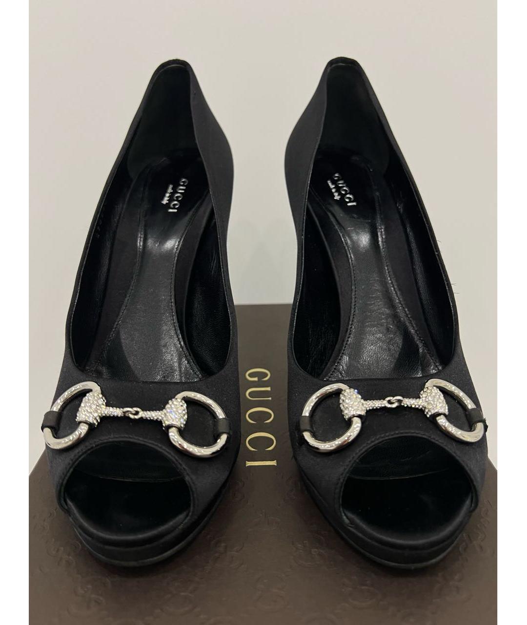 GUCCI Черные текстильные туфли, фото 3