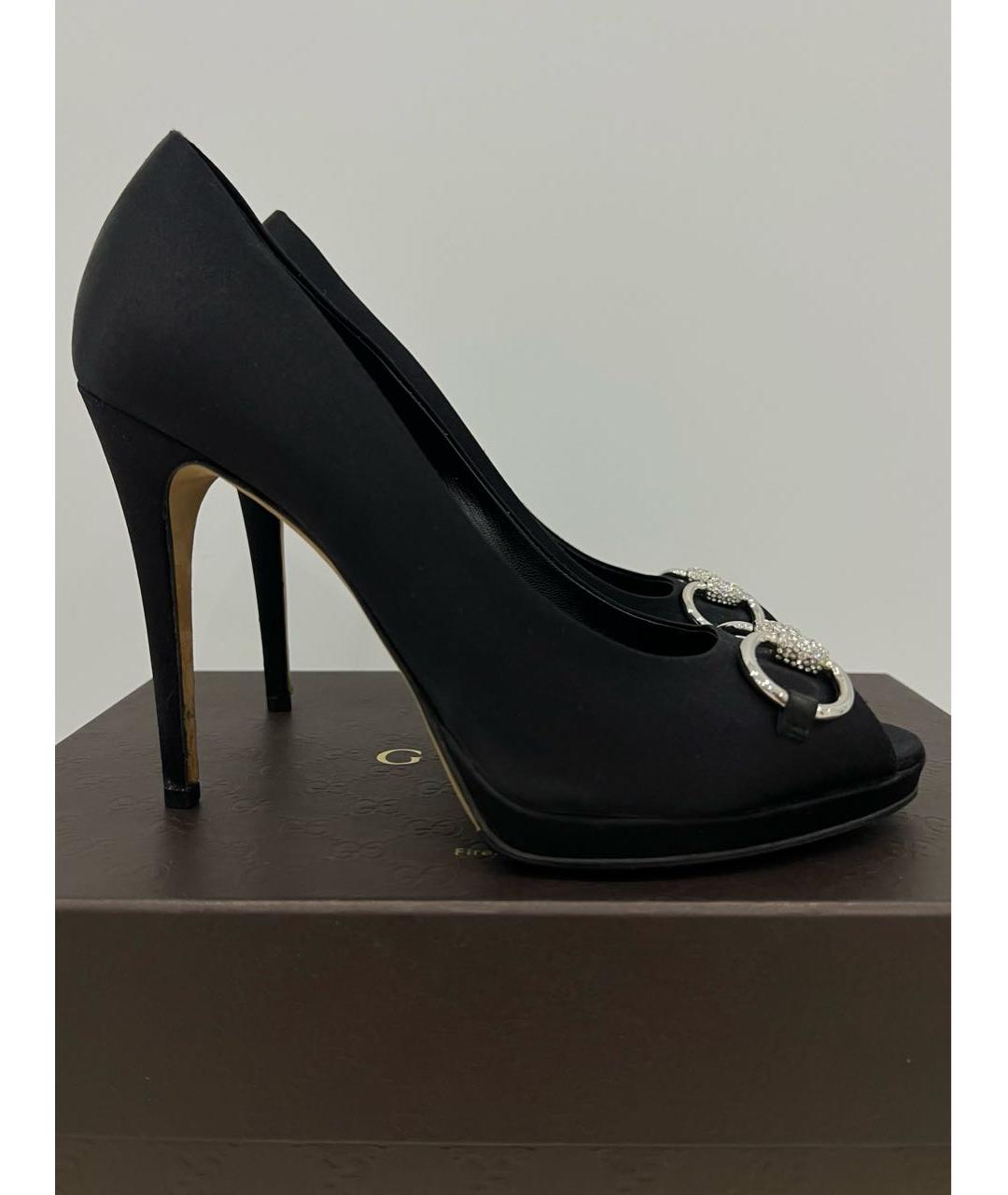 GUCCI Черные текстильные туфли, фото 2