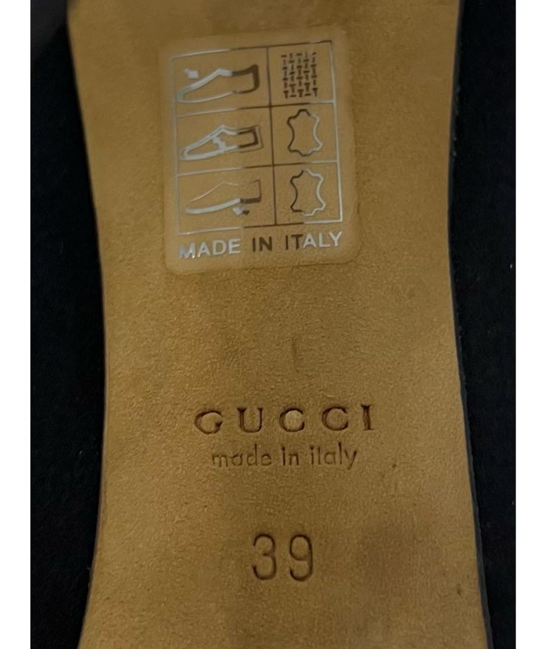 GUCCI Черные текстильные туфли, фото 7
