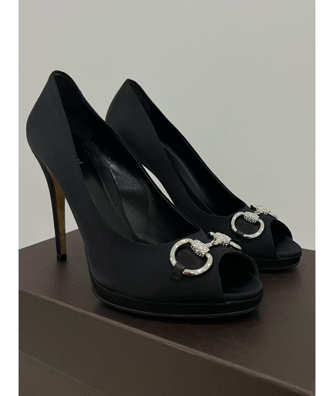 GUCCI Черные текстильные туфли, фото 6