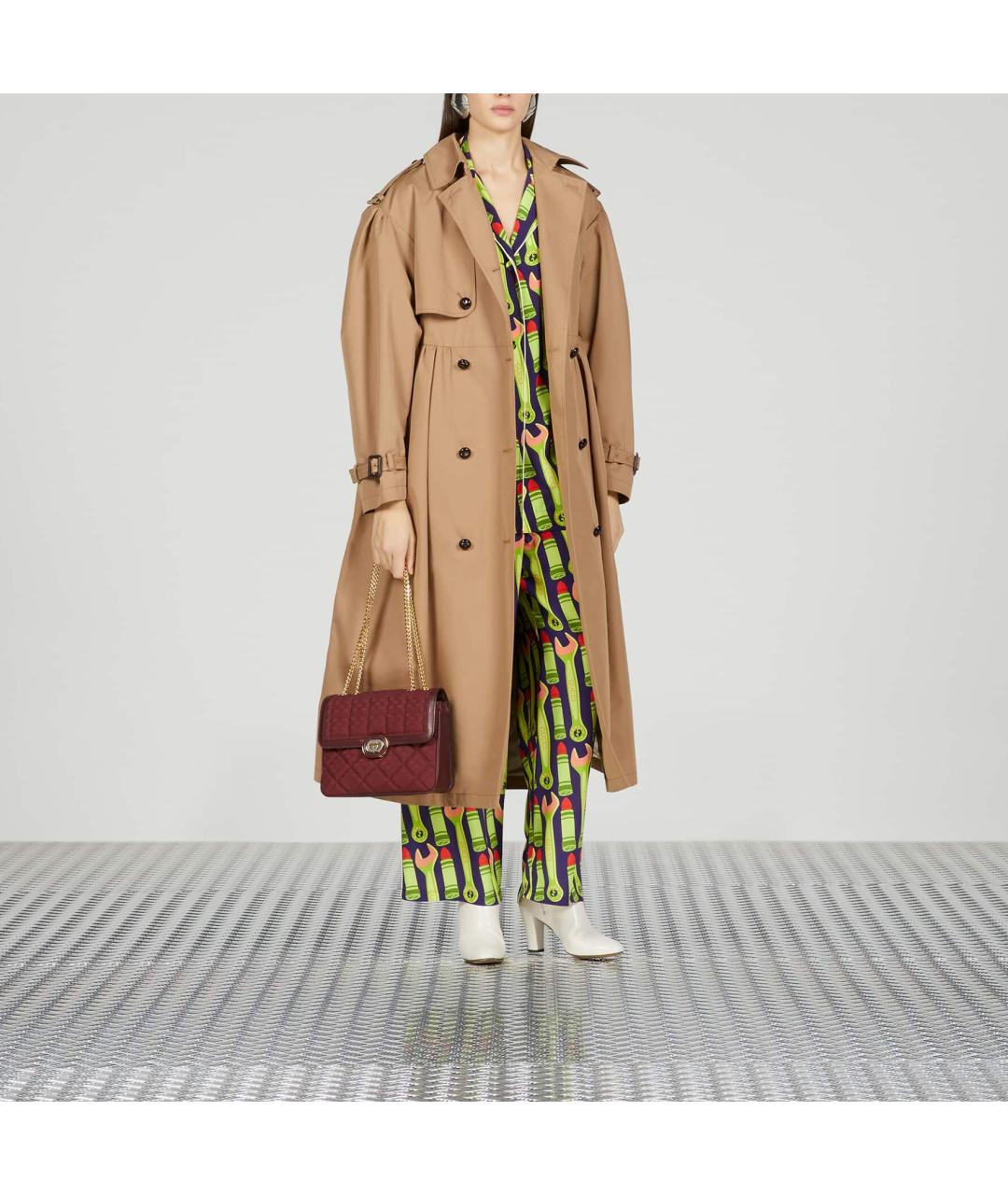 GUCCI Зеленая шелковая рубашка, фото 4