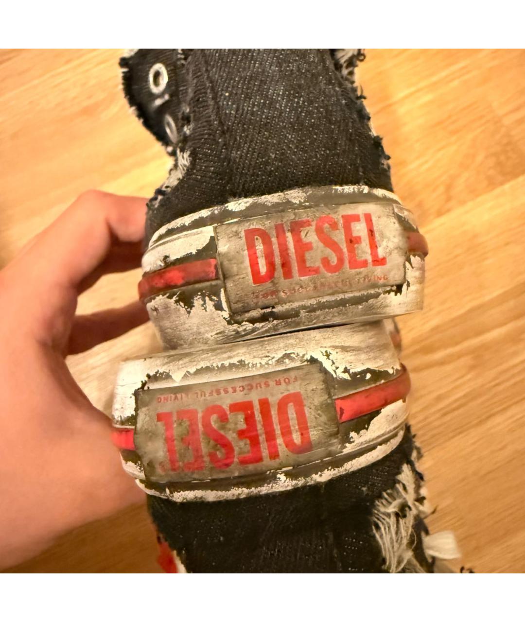 DIESEL Черные текстильные кеды, фото 7