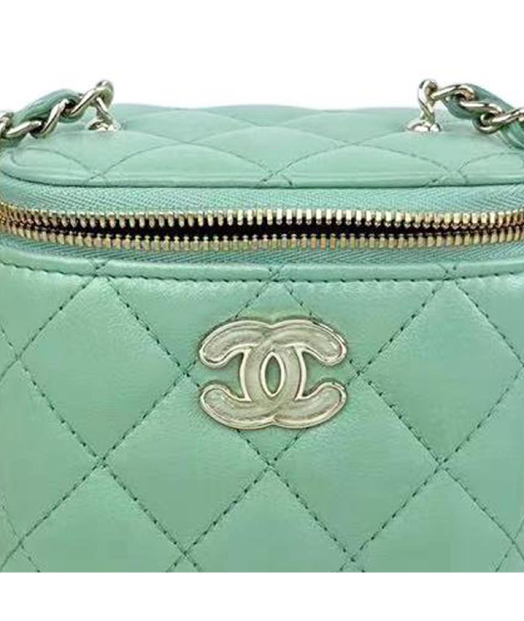 CHANEL Зеленая кожаная сумка через плечо, фото 5