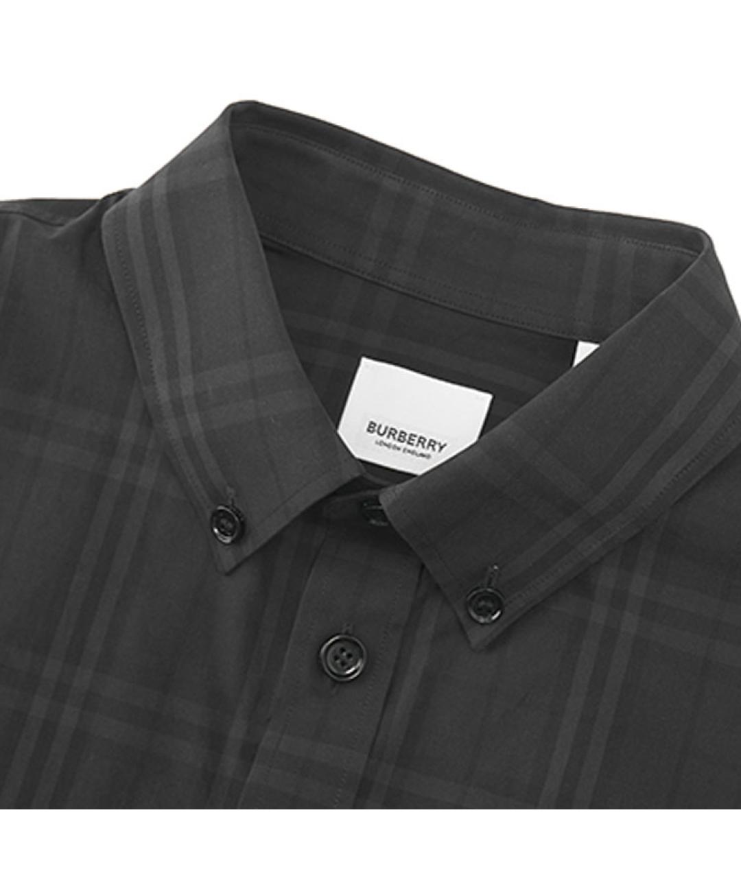 BURBERRY Черная хлопковая кэжуал рубашка, фото 5