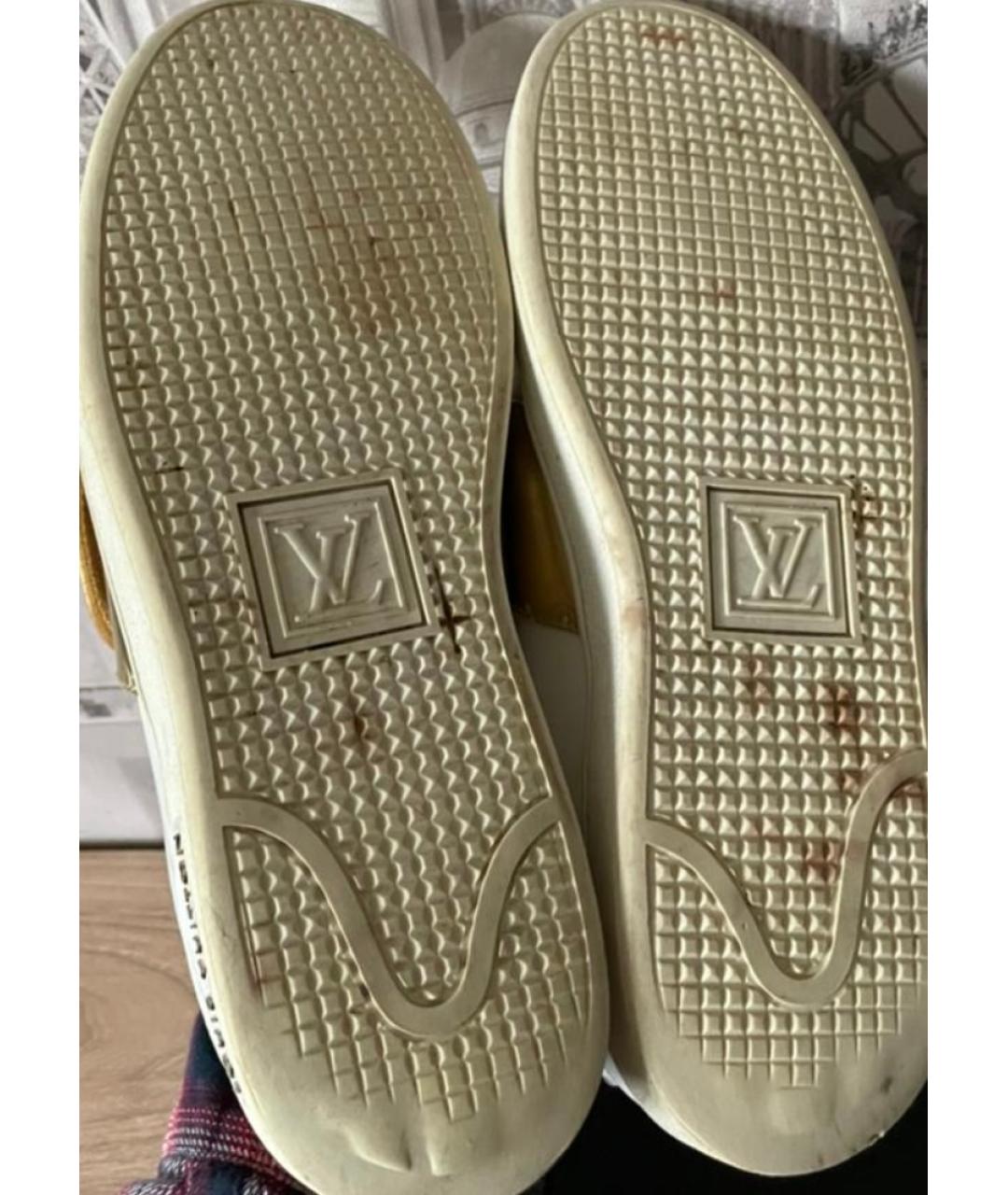 LOUIS VUITTON Белые кожаные кеды, фото 9