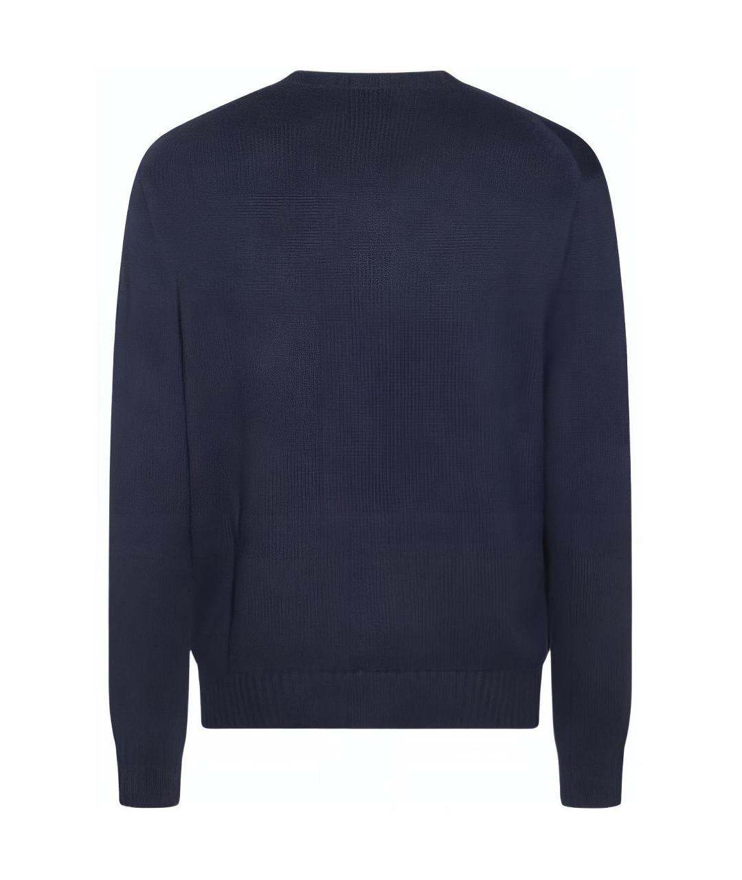 POLO RALPH LAUREN Темно-синий хлопковый джемпер / свитер, фото 2