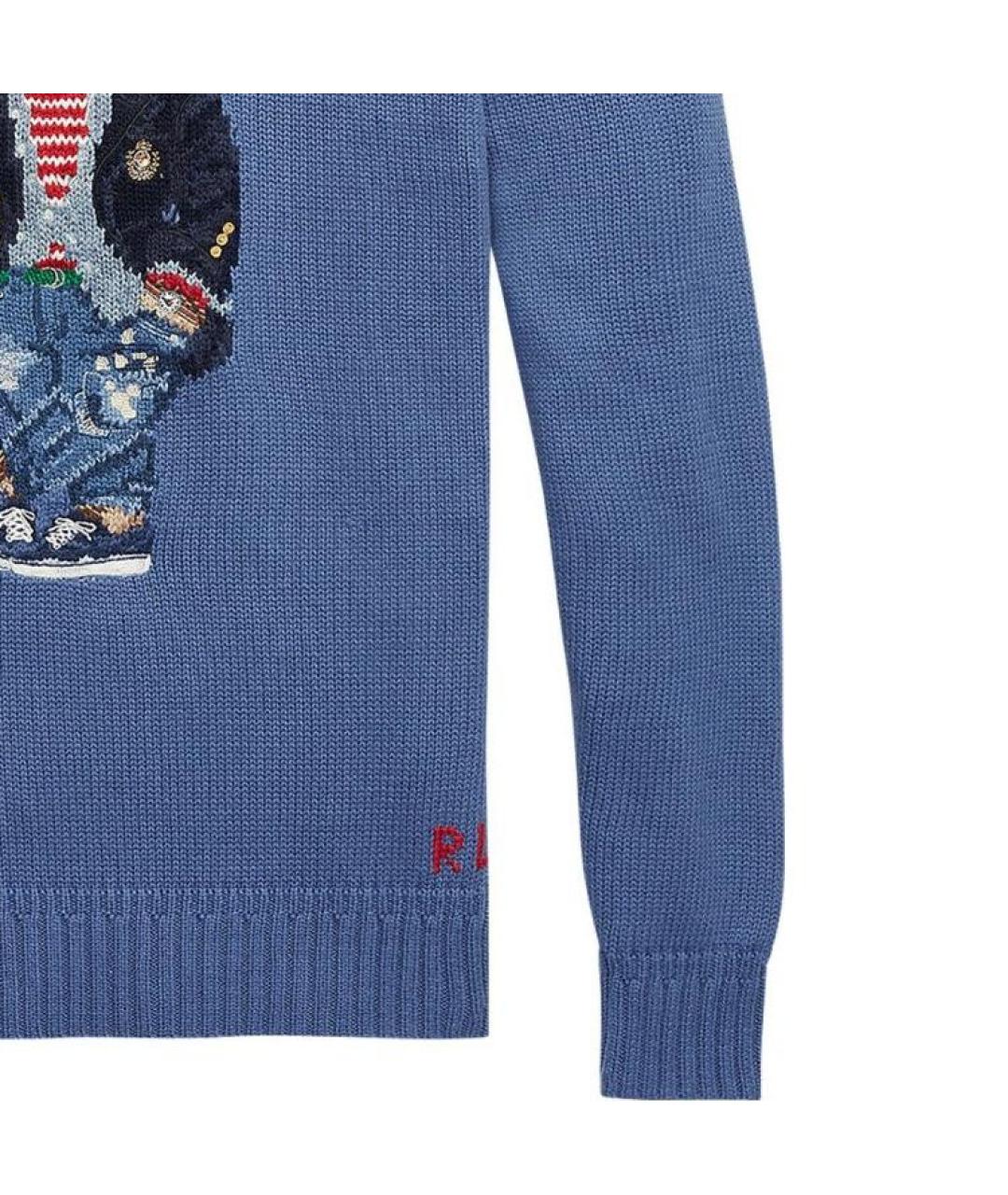 POLO RALPH LAUREN Синий хлопковый джемпер / свитер, фото 5