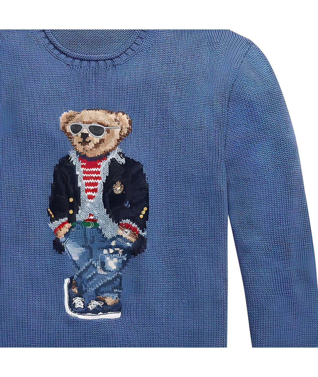 POLO RALPH LAUREN Синий хлопковый джемпер / свитер, фото 4