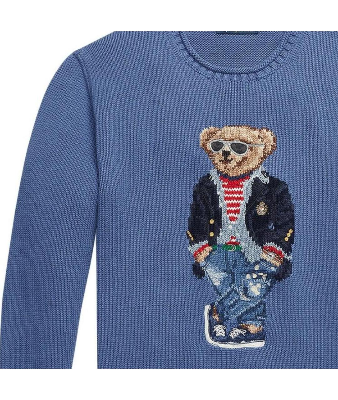 POLO RALPH LAUREN Синий хлопковый джемпер / свитер, фото 2